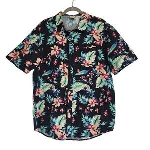 Rustic Blue black Hawaiian shirt